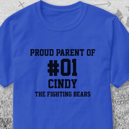 Baseball Blue Black Team T-shirt