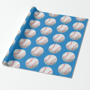 Baseball Blue en Red Pattern Cadeaupapier