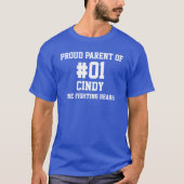 Baseball Blue White Team T-shirt (Voorkant)