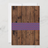 Baseball Blue Wood Boy Baby shower Sports Invite Kaart (Achterkant)