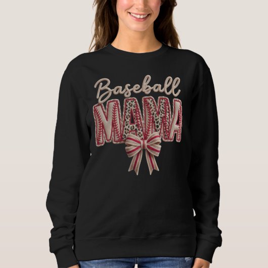 Baseball Boog Mama, Moederdag Trui (Voorkant)