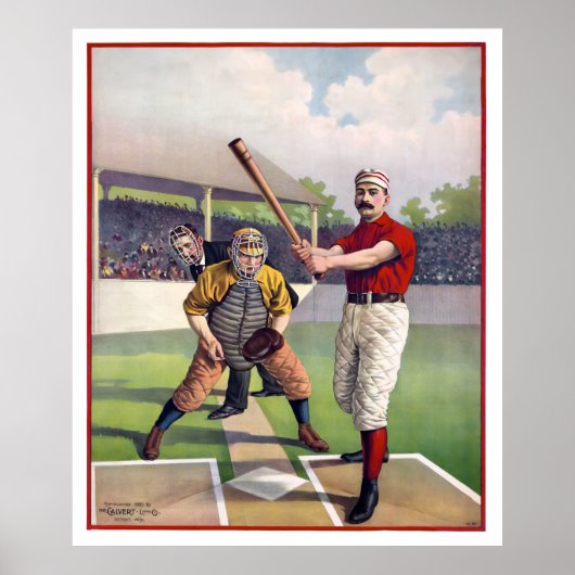BASEBALL, BORD HOME, 1895 POSTER (Voorkant)