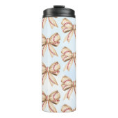 Baseball Bow Tumbler, Coquette Baseball thema Thermosbeker (Voorkant)
