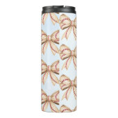 Baseball Bow Tumbler, Coquette Baseball thema Thermosbeker (Achterkant)