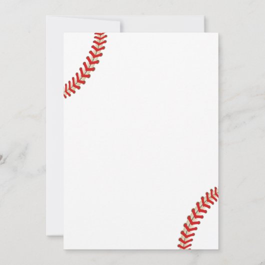 Baseball Boy 8th Birthday Party Kaart (Achterkant)