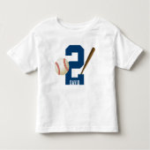 Baseball Boy All Star Custom Naam 2e Verjaardag Kinder Shirts (Voorkant)
