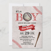 Baseball Boy Baby shower  Sport Theme Kaart (Voorkant)