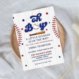 Baseball Boy Baby shower Uitnodiging