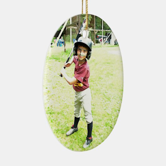 Baseball Boy Keramisch Ornament (Rechts)