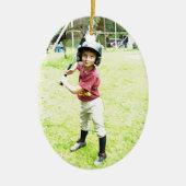 Baseball Boy Keramisch Ornament (Voorkant)