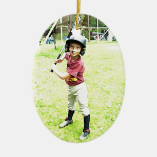 Baseball Boy Keramisch Ornament