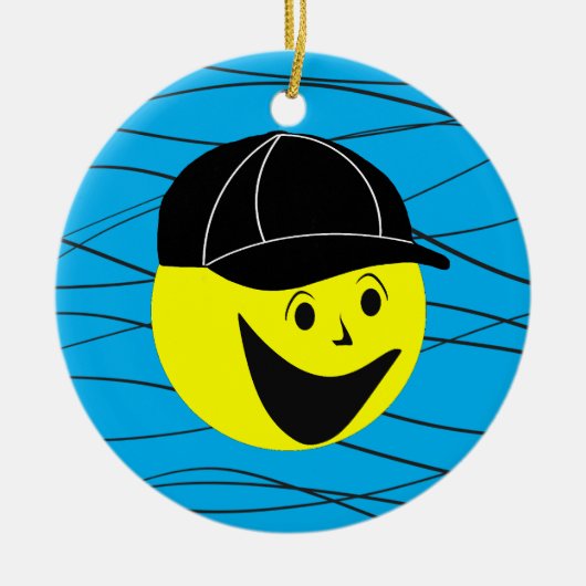 Baseball Boy Keramisch Ornament (Voorkant)
