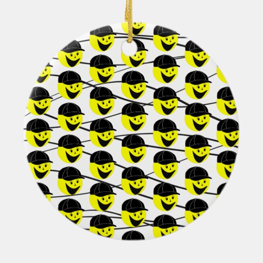 Baseball Boy Keramisch Ornament (Achterkant)