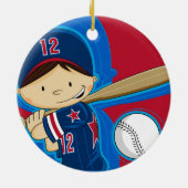 Baseball Boy Ornament (Achterkant)