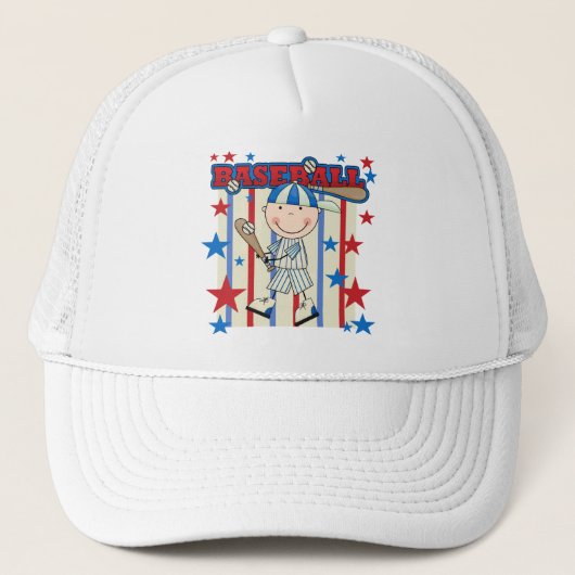 BASEBALL Boy Up at Bat T-shirts and Gifts Trucker Pet (Voorkant)