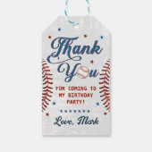  Baseball Boy Verjaardag Bedankt Cadeaulabel (Achterkant)