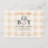 Baseball Boys Baby shower Diapper Raffle Informatiekaartje (Voorkant)