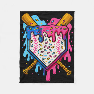 Baseball Boys Ice Cream Drip Baseball Fleece Deken