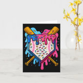 Baseball Boys Ice Cream Drip Baseball Kaart (Gele Bloem)