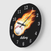 Baseball Boy's Room Personalized Grote Klok (Hoek)
