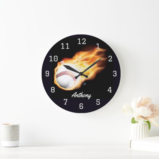 Baseball Boy's Room Personalized Grote Klok (Huis)
