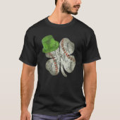 Baseball Boys St Patricks Day Shamrock Irish Men W T-shirt (Voorkant)