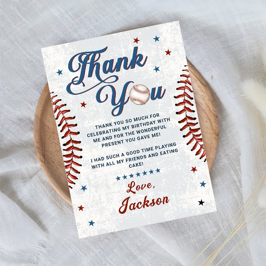  Baseball Boys Verjaardag Bedankt Card Kaart