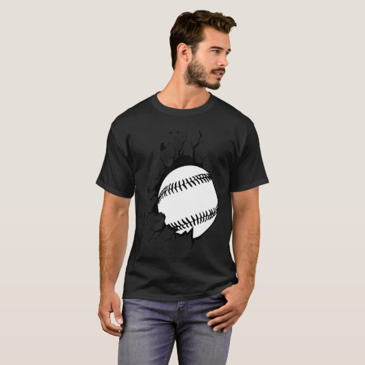 Baseball breakthrough for baseball players t-shirt (Voorkant volledig)