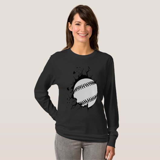 Baseball breakthrough for baseball players t-shirt (Voorkant volledig)