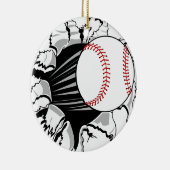 Baseball Breakthrough Keramisch Ornament (Rechts)