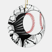Baseball Breakthrough Keramisch Ornament (Links)