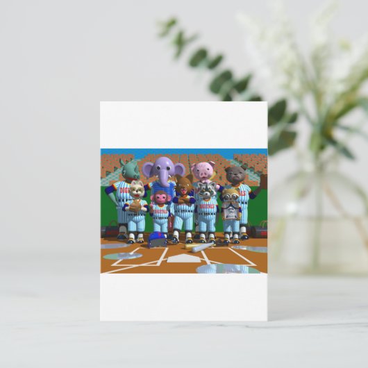 Baseball Briefkaart (Staand voorkant)