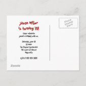 Baseball Briefkaart Invitation (Achterkant)