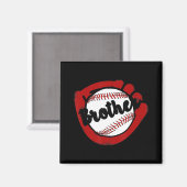 Baseball Brother voor honkbal Softball mama Magneet (Voorkant / Achterkant)