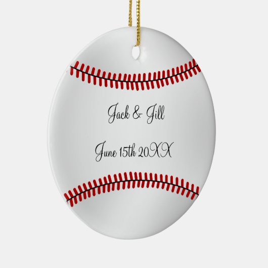 Baseball bruiloft Ornament (Rechts)