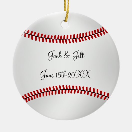 Baseball bruiloft Ornament (Voorkant)