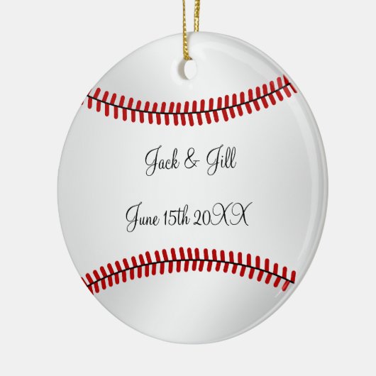 Baseball bruiloft Ornament (Links)