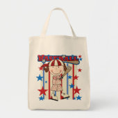 BASEBALL Brunette Girl Tshirts en Gifts Tote Bag (Voorkant)