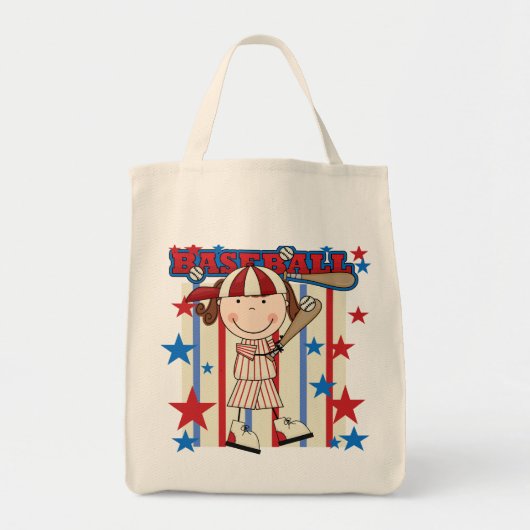 BASEBALL Brunette Girl Tshirts en Gifts Tote Bag (Voorkant)