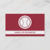 BASEBALL-bubbel Visitekaartje (Achterkant)