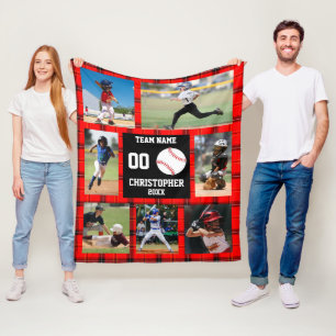 Baseball Buffalo Fotocollage Fleece Deken