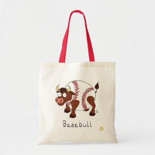 Baseball Bull Funny Kinder Sport Tote Bag