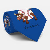Baseball Bull Sports Funny Kinder Stropdas (Opgerold)