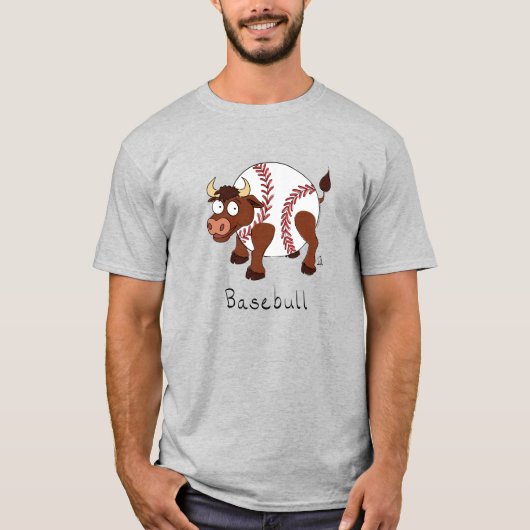 Baseball Bull Sports Funny Kinder T-shirt (Voorkant)