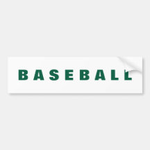 Baseball bumper sticker