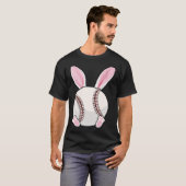 Baseball Bunny Ears Eggs Costume Easter Day Boys M T-shirt (Voorkant volledig)