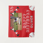 Baseball Bunting Flags Foto Birthday Party Wandkleed (Voorkant)