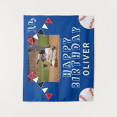 Baseball Bunting Flags Foto Birthday Party Wandkleed (Voorkant)