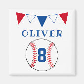 Baseball Bunting Flags Kinderen van zaterdag Magneet (Voorkant)