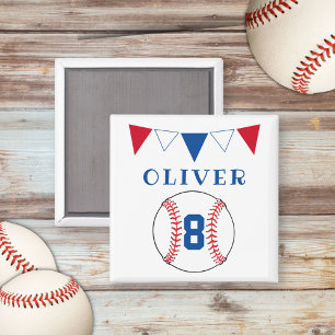 Baseball Bunting Flags Kinderen van zaterdag Magneet